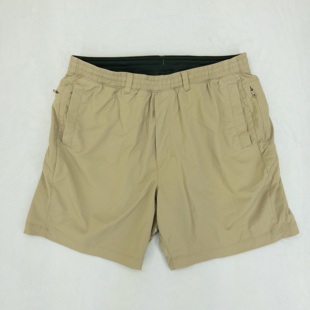 Birddogs Gym Shorts Mens XXXL Khaki Tan Lined Athletic Workout 6" Inseam